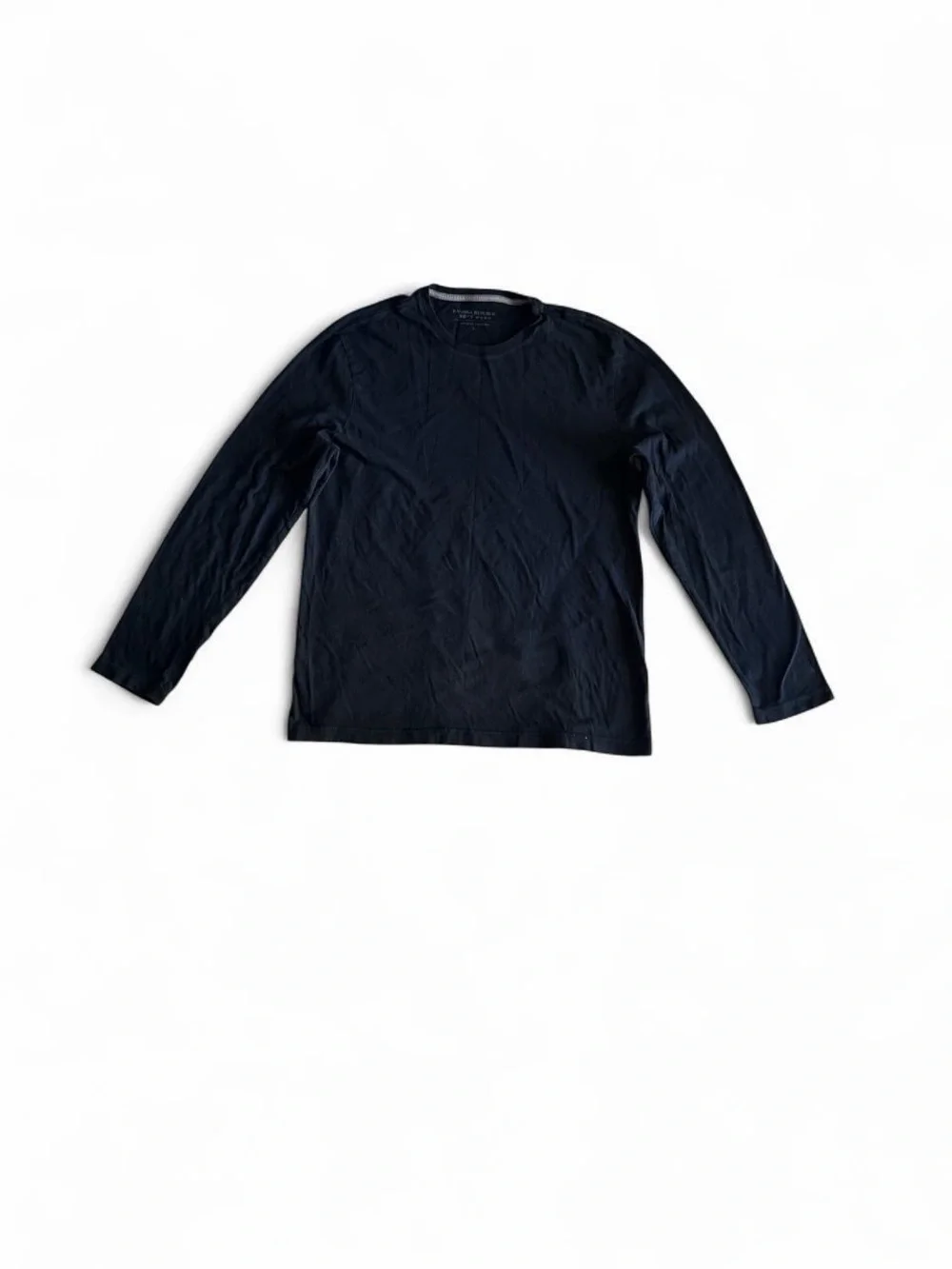 Banana Republic Soft Wash Long Sleeve T-Shirt Mens L Black